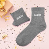 Chaussettes - Femme - Gris avec paillettes - Banger - Taille 36/42 - Humour - Cadeau