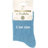 photo-Chaussettes - Femme - Bleu avec paillettes - C'est ciao - Taille 36/42 - Humour - Cadeau