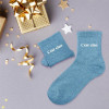 Chaussettes - Femme - Bleu avec paillettes - C'est ciao - Taille 36/42 - Humour - Cadeau