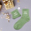 Chaussettes - Femme - Vert avec paillettes - Belle rebelle - Taille 36/42 - Humour - Cadeau
