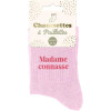 photo-Chaussettes - Femme - Rose avec paillettes - Madame connasse - Taille 36/42 - Humour - Cadeau