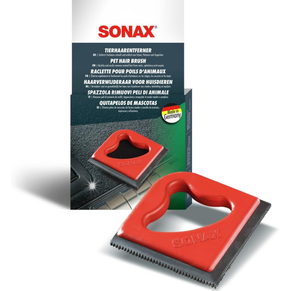 photo-Raclette pour enlever les poils d'animaux - Pour sièges et tapis auto - Facile d'utilisation - Sonax
