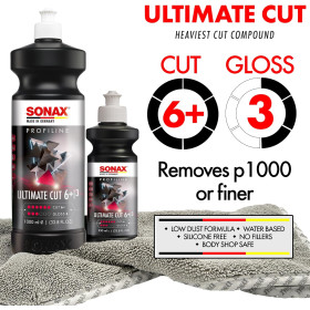 Polish - Cire de polissage - Ultra abrasif - Carrosserie de voiture - Sonax - Ultra Cut - 6+3