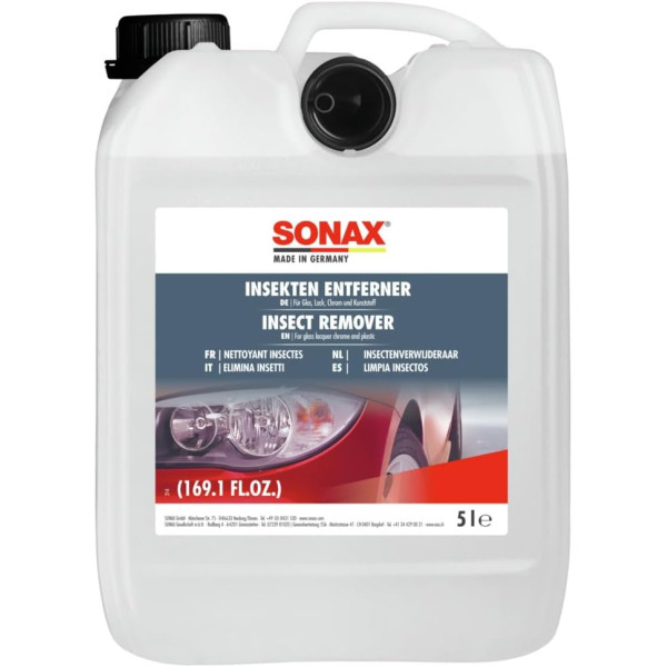 photo-Nettoyant - Insectes - Carrosserie - Phares - Plastique - Chrome - Sans parfum - Sonax - 5L