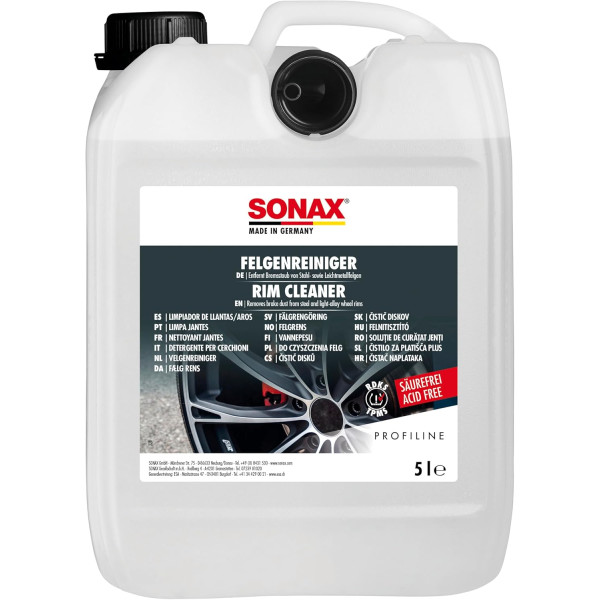 photo-Produit nettoyant pour jantes - Puissant - Jantes métalliques, alliage et chromées - Sonax - 5L