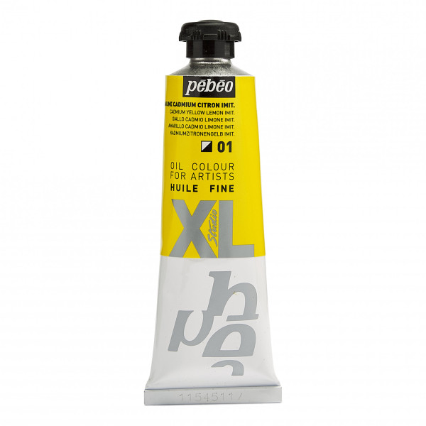 photo-Tube de peinture à l'huile - Fine - Jaune cadmium citron - 01 - 37ml - Pébéo Studio XL
