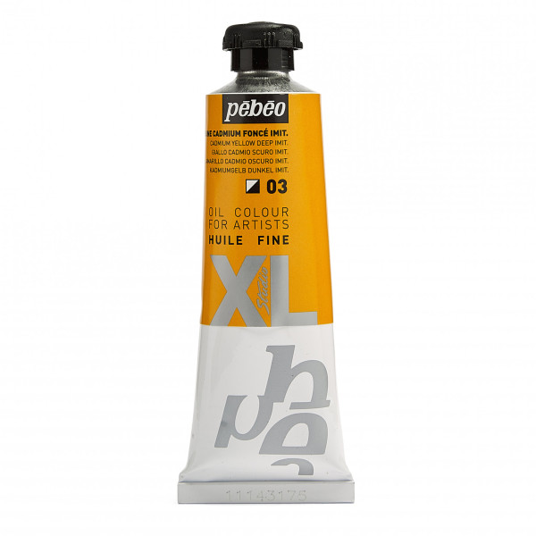 photo-Tube de peinture à l'huile - Fine - Jaune cadmium foncé - 03 - 37ml - Pébéo Studio XL