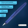 Stylo plume - Pour gaucher - Pointe moyenne - Rechargeable - Bleu spatial - Schneider Ray