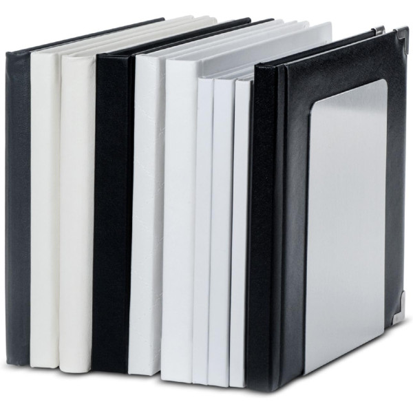 Serre-livres - Aluminium - 2 pièces - 12x12x17,5cm - Pour étagères, bibliothèque