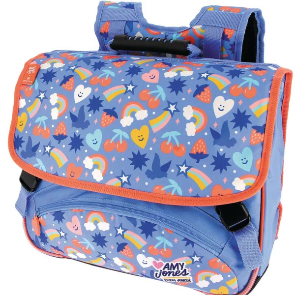 photo-Cartable - 2 compartiments - Motifs Kawaï - Primaire - 38cm - Bretelles ergonomiques
