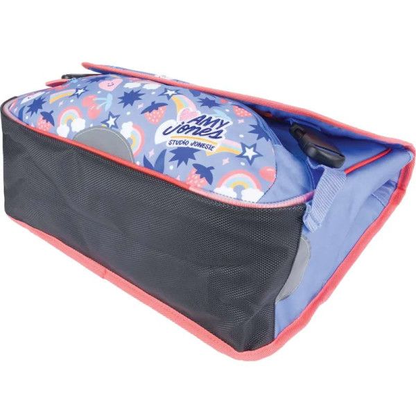 Cartable - 2 compartiments - Motifs Kawaï - Primaire - 38cm - Bretelles ergonomiques