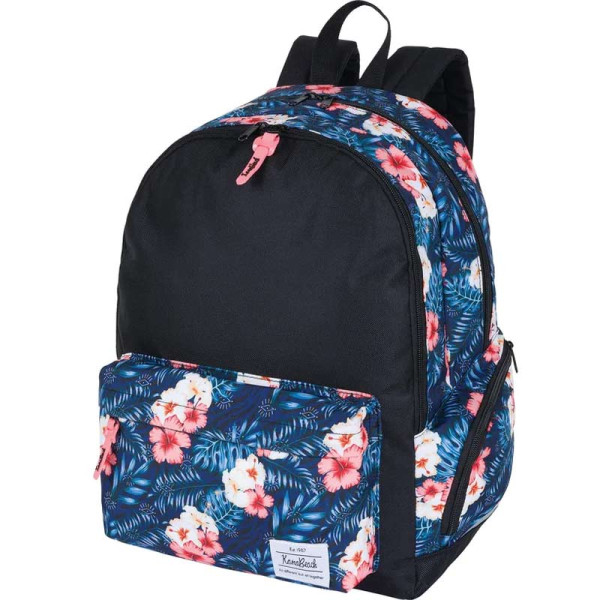 photo-Sac à dos - 2 compartiments - Fleurs hibiscus - Kanabeach - Collège - 46 cm