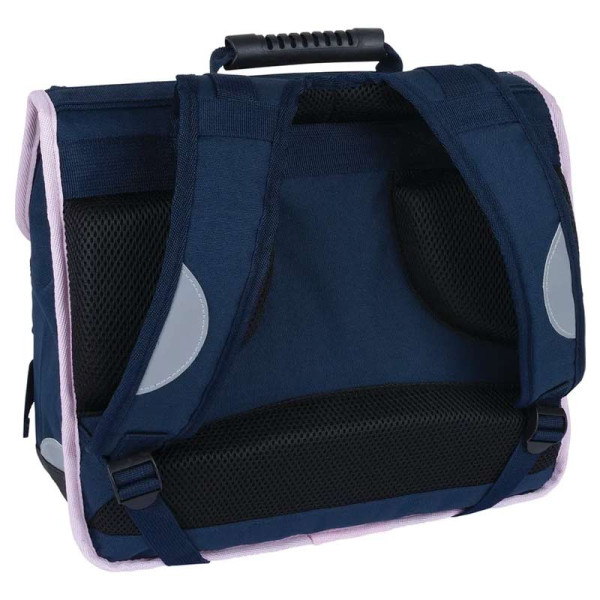 Cartable - 2 compartiments - Licorne - Bleu marine - Primaire - 38x16x34cm