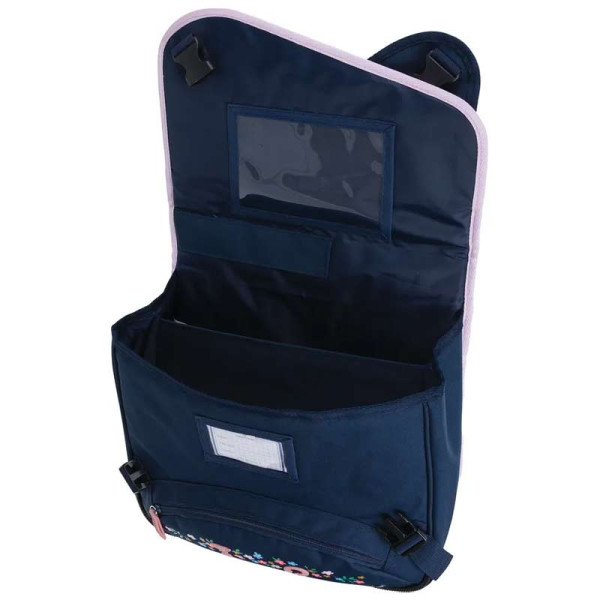 Cartable - 2 compartiments - Licorne - Bleu marine - Primaire - 38x16x34cm