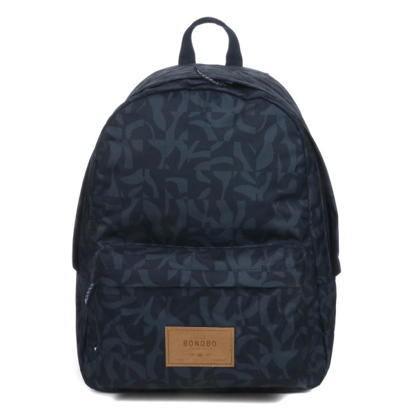 photo-Sac à dos - 1 compartiment - Bleu motif camo - Bonobo - Primaire - Collège - 43cm