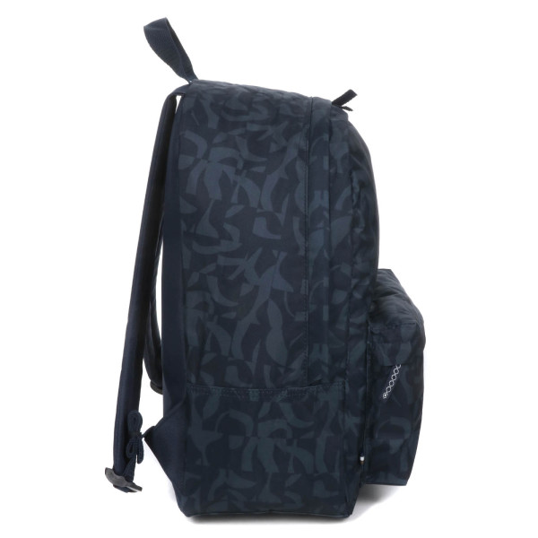Sac à dos - 1 compartiment - Bleu motif camo - Bonobo - Primaire - Collège - 43cm