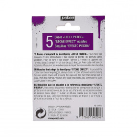 Caps - Valve - Pour bombe de peinture - Pour Pébéo Décospray - 5 buses effet pierre