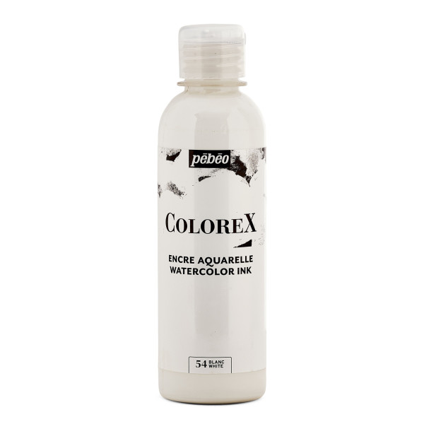 photo-Encre aquarelle - Blanc - Pébéo - Colorex - Calligraphie, dessin - 250ml