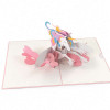 photo-Carte pop-up - Anniversaire - Licorne - 12x17cm - Avec enveloppe