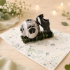 photo-Carte 3D pop-up - Anniversaire - Vœux - Ballon et joueurs de football - 12x17cm - Avec enveloppe