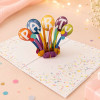 photo-Carte 3D pop-up - Anniversaire - Invitation - Fête - 12x17cm - Avec enveloppe
