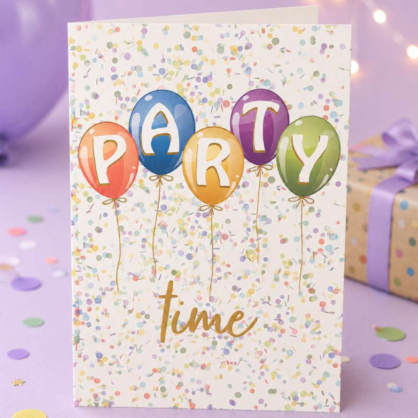 Carte 3D pop-up - Anniversaire - Invitation - Fête - 12x17cm - Avec enveloppe