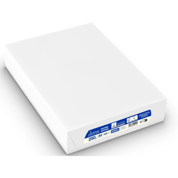photo-Ramette de papier - A4 - Teinte naturelle - 250g - Paquet de 125 feuilles - Impression laser et encre