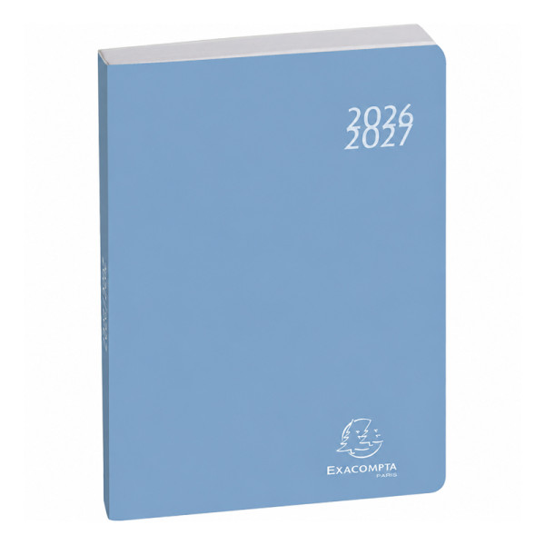 photo-Agenda - 2026/2027 - Scolaire - Bleu pastel - 1jour par page - Septembre à Septembre - Exacompta
