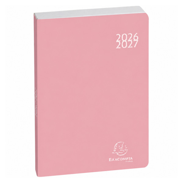 photo-Agenda - 2026/2027 - Scolaire - Rose pastel - 1jour par page - Septembre à Septembre - Exacompta