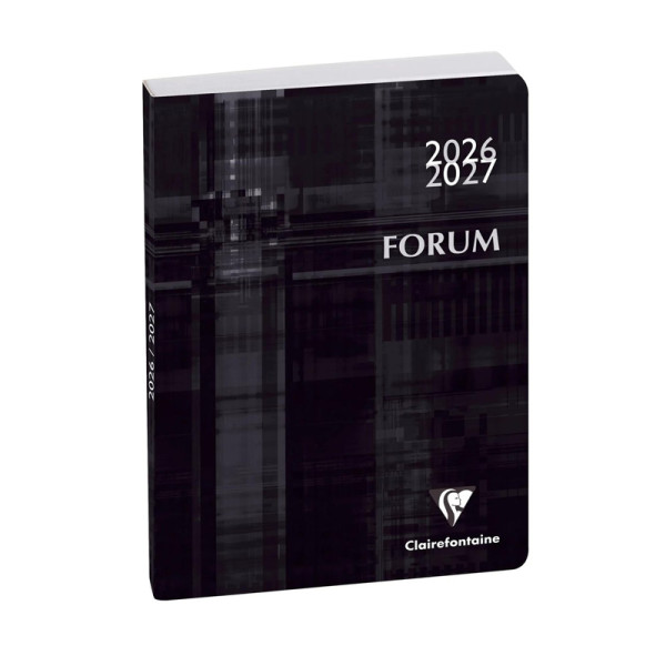 photo-Agenda - 2026/2027 - Scolaire - Noir - 1page par jour - Septembre à septembre - Forum Metric