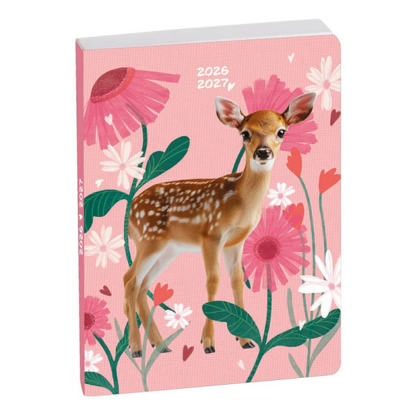 photo-Agenda - 2026/2027 - Scolaire - Lovely Faon - 1 page par jour - 12x17cm - Exacompta