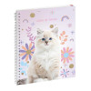 photo-Cahier de textes - Spirale - 17x22cm - Lovely chat - Scolaire - Pratique - Exacompta