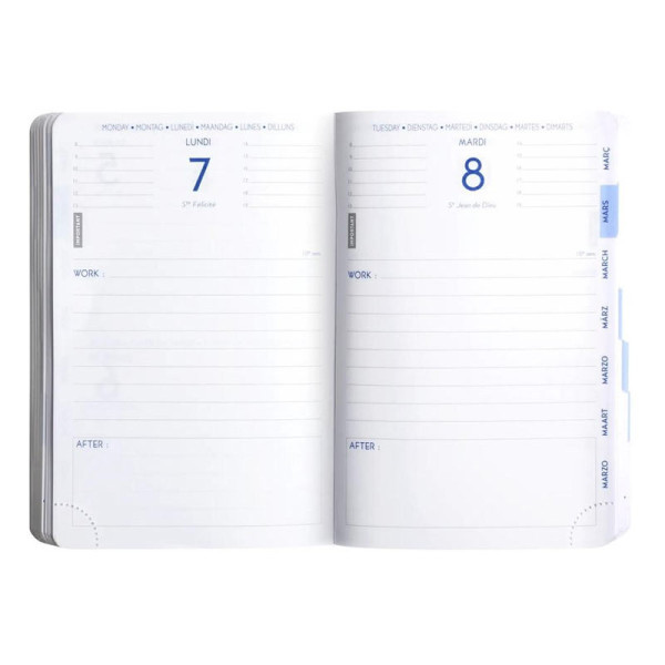 Agenda - 2026/2027 - Scolaire - Rouge - 1 page par jour - 10x15cm - Vérone - Exacompta