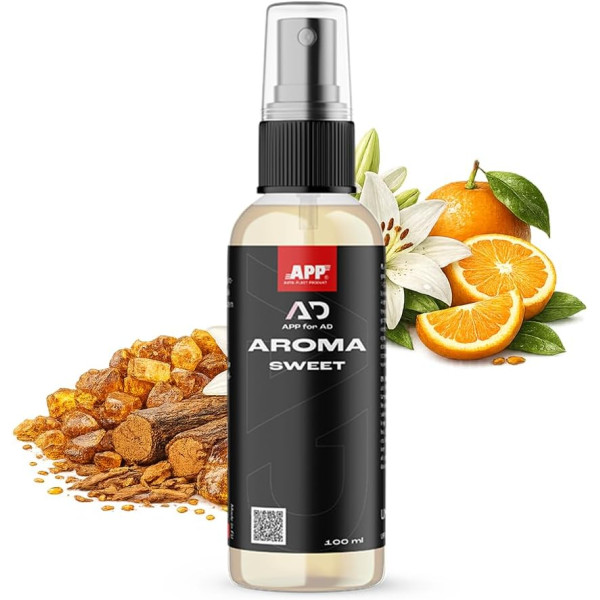 Désodorisant pour voiture - Ambre floral, lys et orange - Neutralise les odeurs - APP - Aroma Sweet