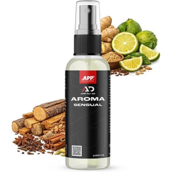 Désodorisant pour voiture - Boisé, gingembre et bergamote - Neutralise les odeurs - APP - Aroma Sensual