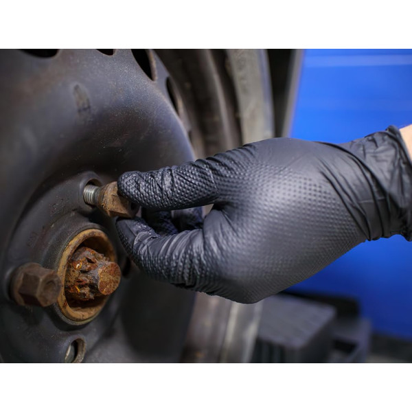 Gants - Jetables - Taille L - Ultra épais - Texturé - Haute protection - Nitrile - 50 pièces - APP