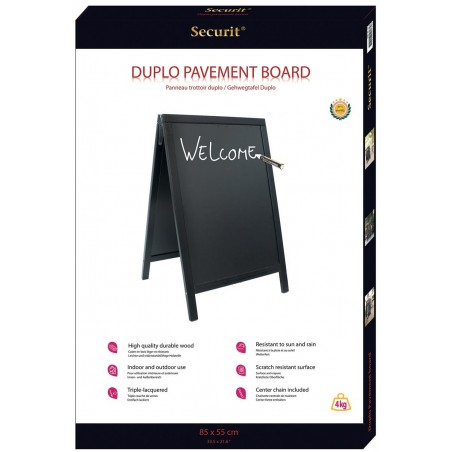 Panneau Trottoir Woody Duplo 85 X 55 Cm - Securit | Surdiscount