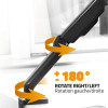 Support pour double écran de PC - 17 à 32 pouces - Bras articulé - Rotation 360° - A fixer
