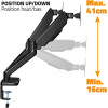 Support pour double écran de PC - 17 à 32 pouces - Bras articulé - Rotation 360° - A fixer