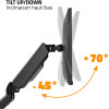 Support pour double écran de PC - 17 à 32 pouces - Bras articulé - Rotation 360° - A fixer