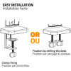 Support pour double écran de PC - 17 à 32 pouces - Bras articulé - Rotation 360° - A fixer