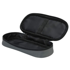 photo-Trousse - Plumier - Gris - 1 compartiment - Fermeture zip - 23x10x5cm - Scolaire