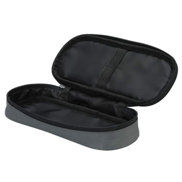 photo-Trousse - Plumier - Gris - 1 compartiment - Fermeture zip - 23x10x5cm - Scolaire