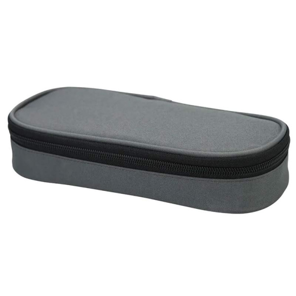 Trousse - Plumier - Gris - 1 compartiment - Fermeture zip - 23x10x5cm - Scolaire
