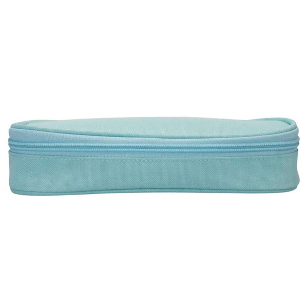 Trousse - Plumier - Bleu clair - 1 compartiment - Fermeture zip - 23x10x5cm - Scolaire