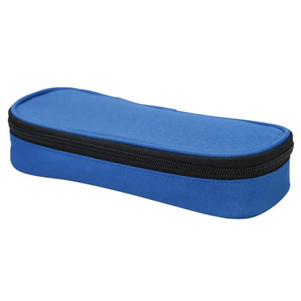 Trousse - Plumier - Bleu - 1 compartiment - Fermeture zip - 23x10x5cm - Scolaire