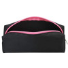 Trousse - Noir et rose - 1 compartiment - Fermeture zip - 22x6,5x8cm - Scolaire