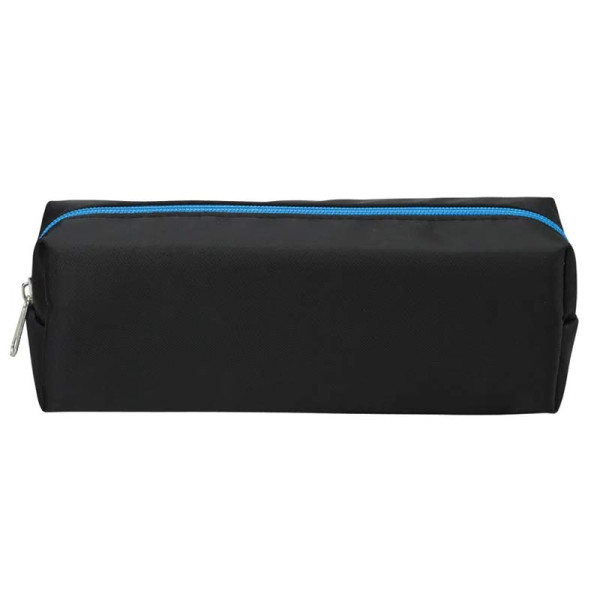 Trousse - Noir et bleu - 1 compartiment - Fermeture zip - 22x6,5x8cm - Scolaire