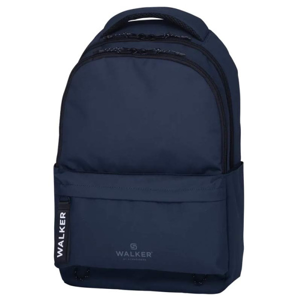 photo-Sac à dos - Bleu nuit - 2 compartiments + poches zippées - Dos matelassé - Collège - Lycée - Walker