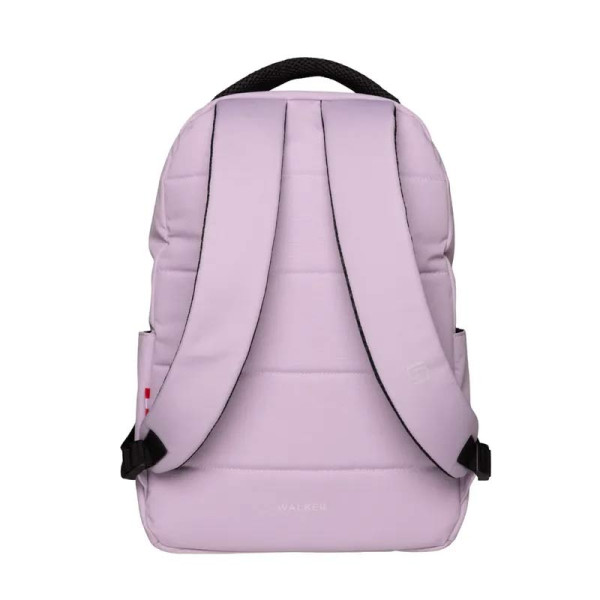 Sac à dos - Rose violet - 2 compartiments + poches zippées - Dos matelassé - Collège - Lycée - Walker
